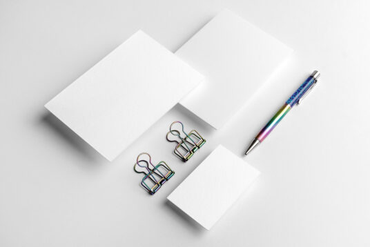 Stationery Branding With Clips Mockup Download Free Resource