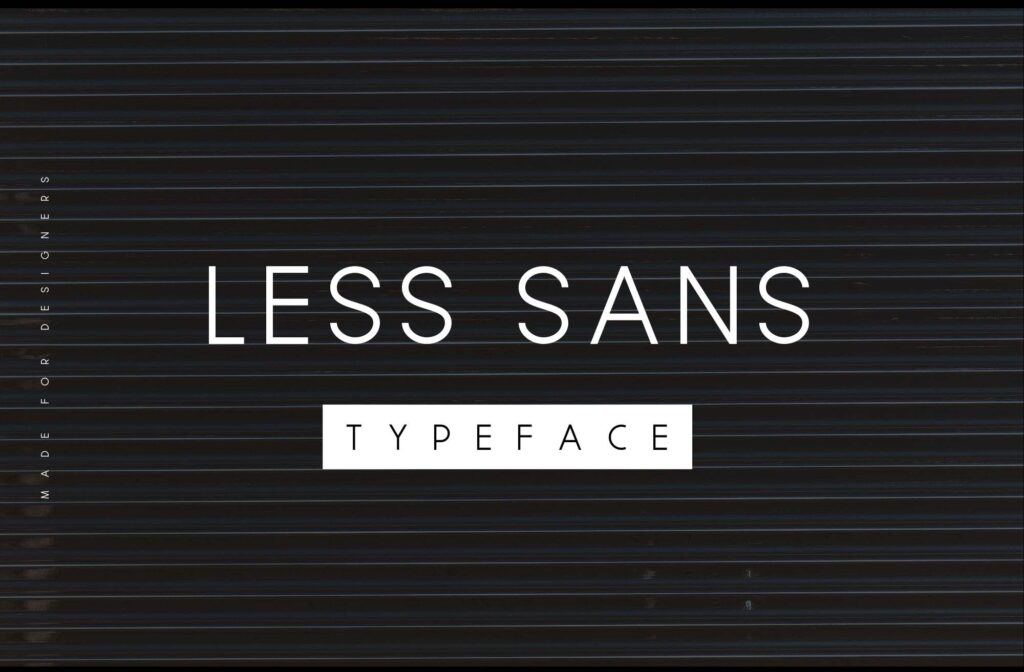 Less Sans Free Minimal Typeface - Download Free Resource