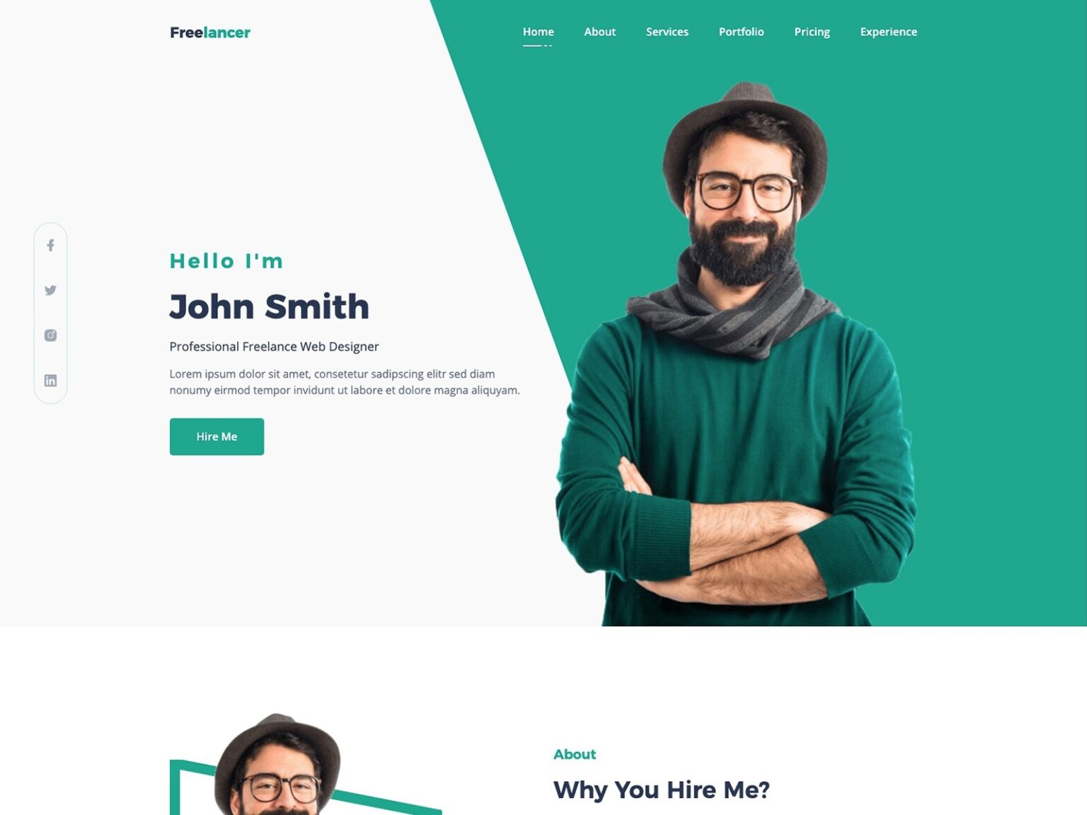 Free CV, Resume, Portfolio and Personal Profile Template - Download ...