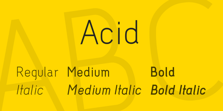 Acid Font Family - Download Free Resource