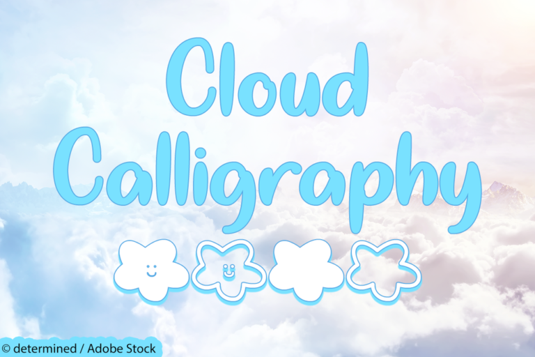 Cloud Calligraphy Font - Download Free Resource