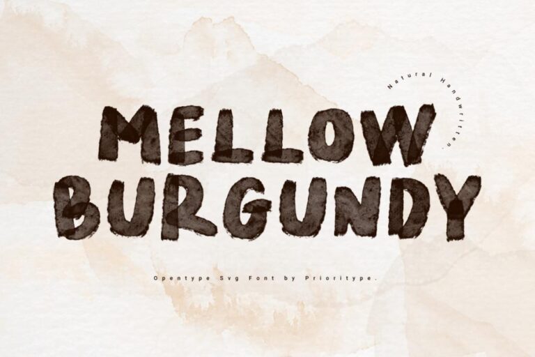 Mellow Burgundy Font - Download Free Resource