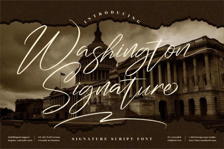 Washington Signature Font Family - Download Free Resource