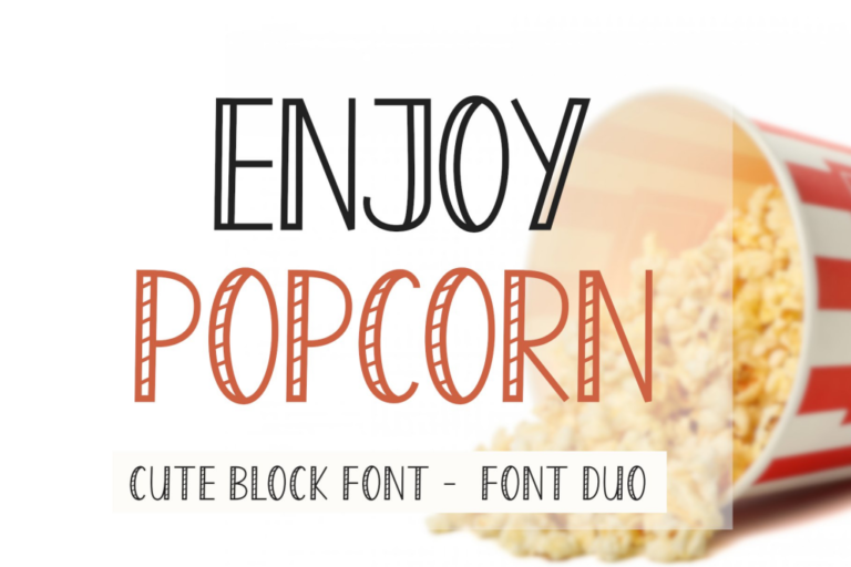 Enjoy Popcorn Bold Font Family - Download Free Resource