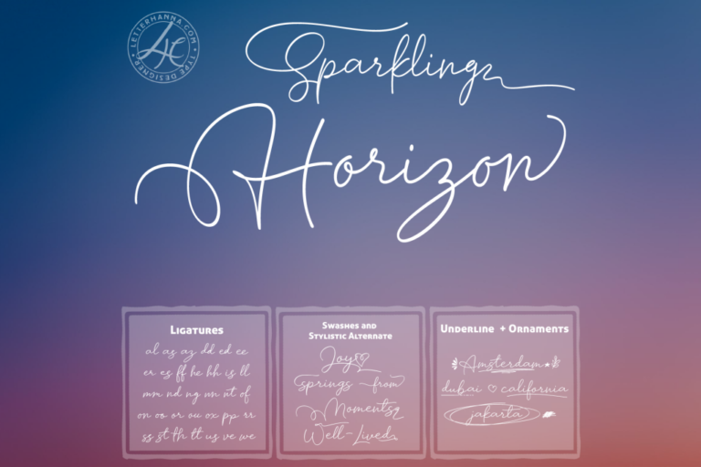 Sparkling Horizon Font - Download Free Resource