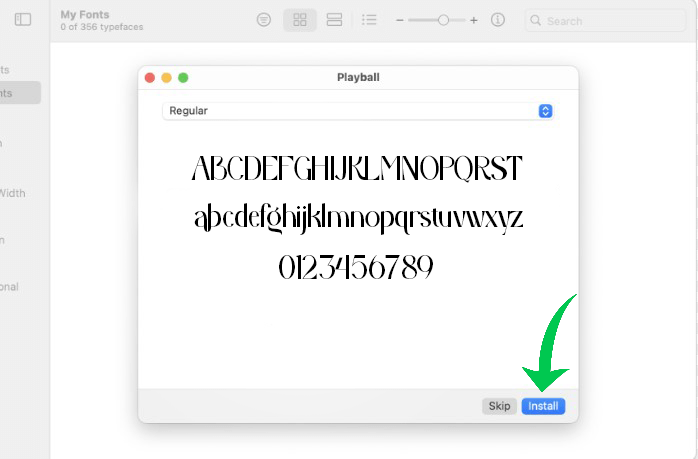 How to install Arcadian Font In Mac