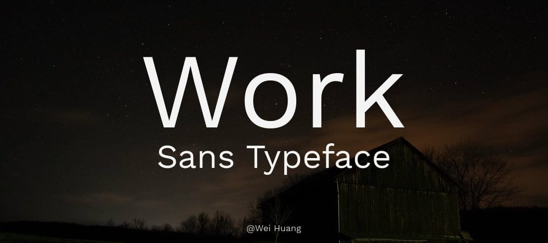 Work Sans Font overview